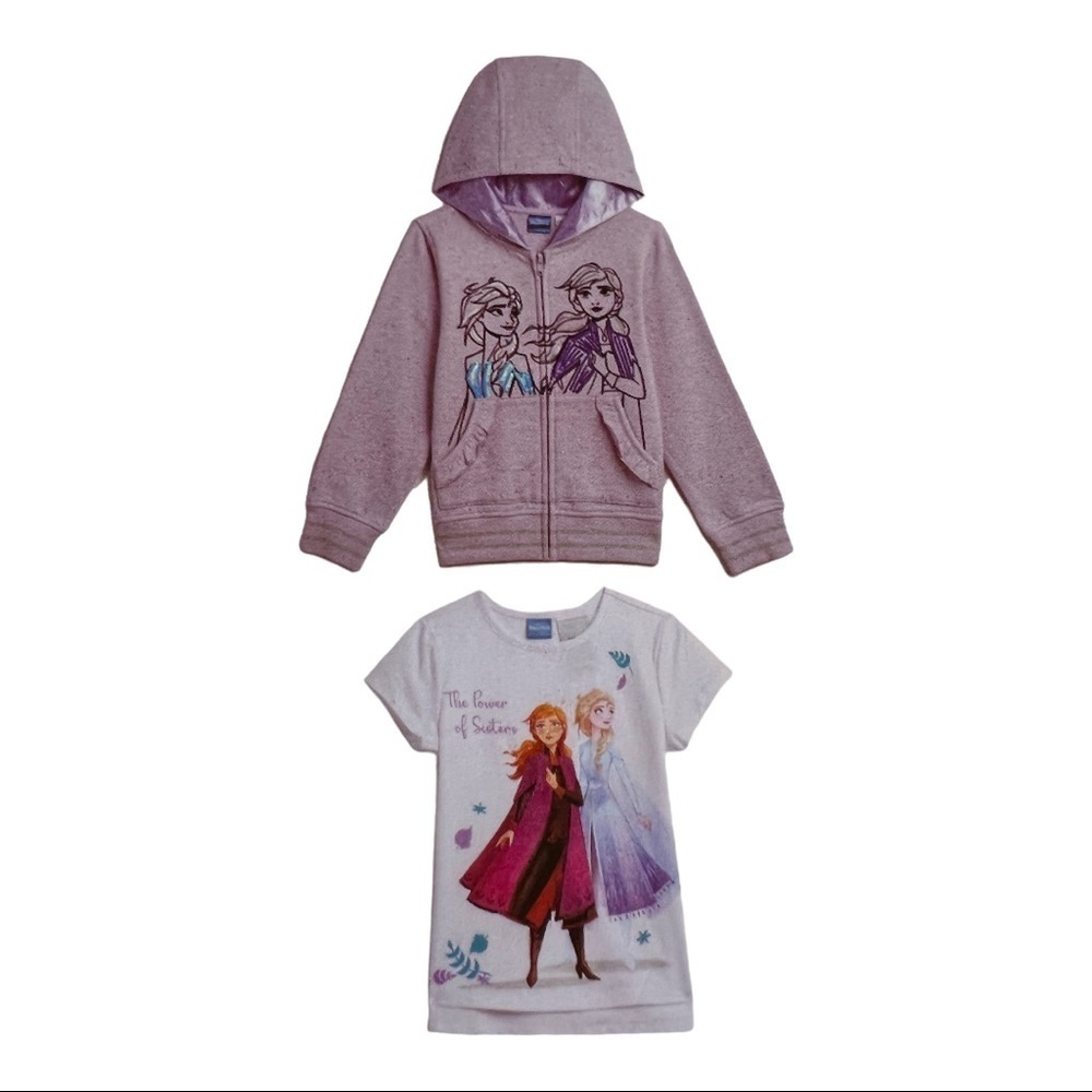 NEW Disney Frozen Zip Hoodie & Shirt Set | 2 piece set